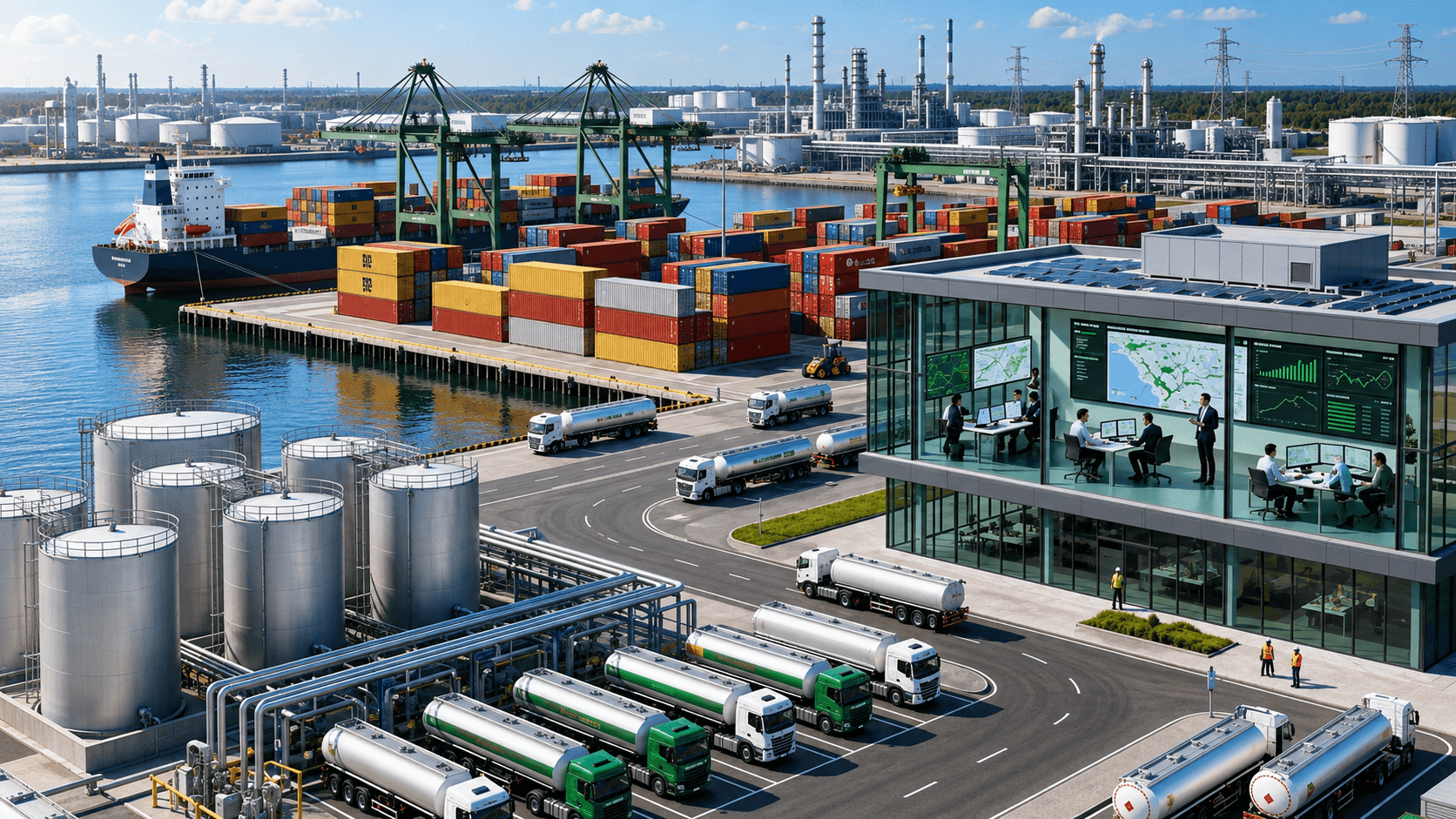 Muscle Energy Group — port logistics, tankers, and petroleum terminals
